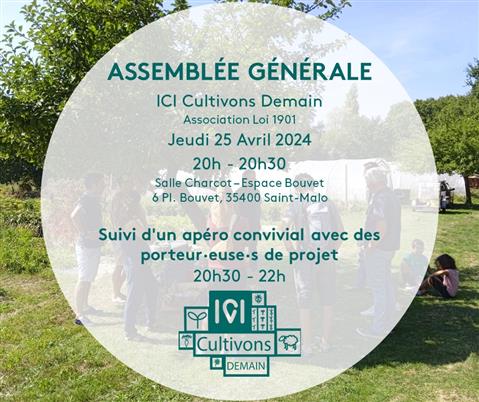 ICI Cultivons Demain  - AG Apéro convivial 25 avril - Espace Bouvet St Malo