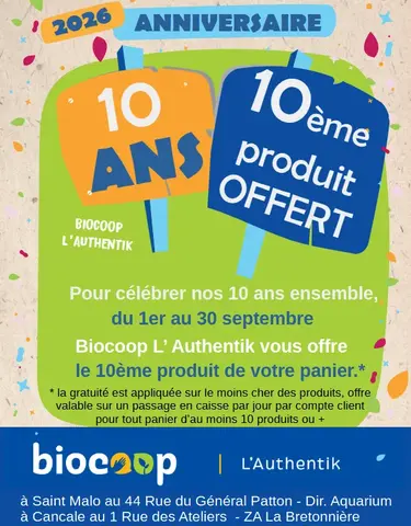 10 ANS = 10ème produit OFFERT