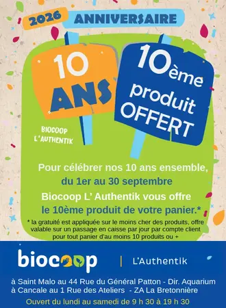 10 ANS = 10ème produit OFFERT