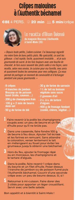 Crêpes malouines, béchamel L'Authentik